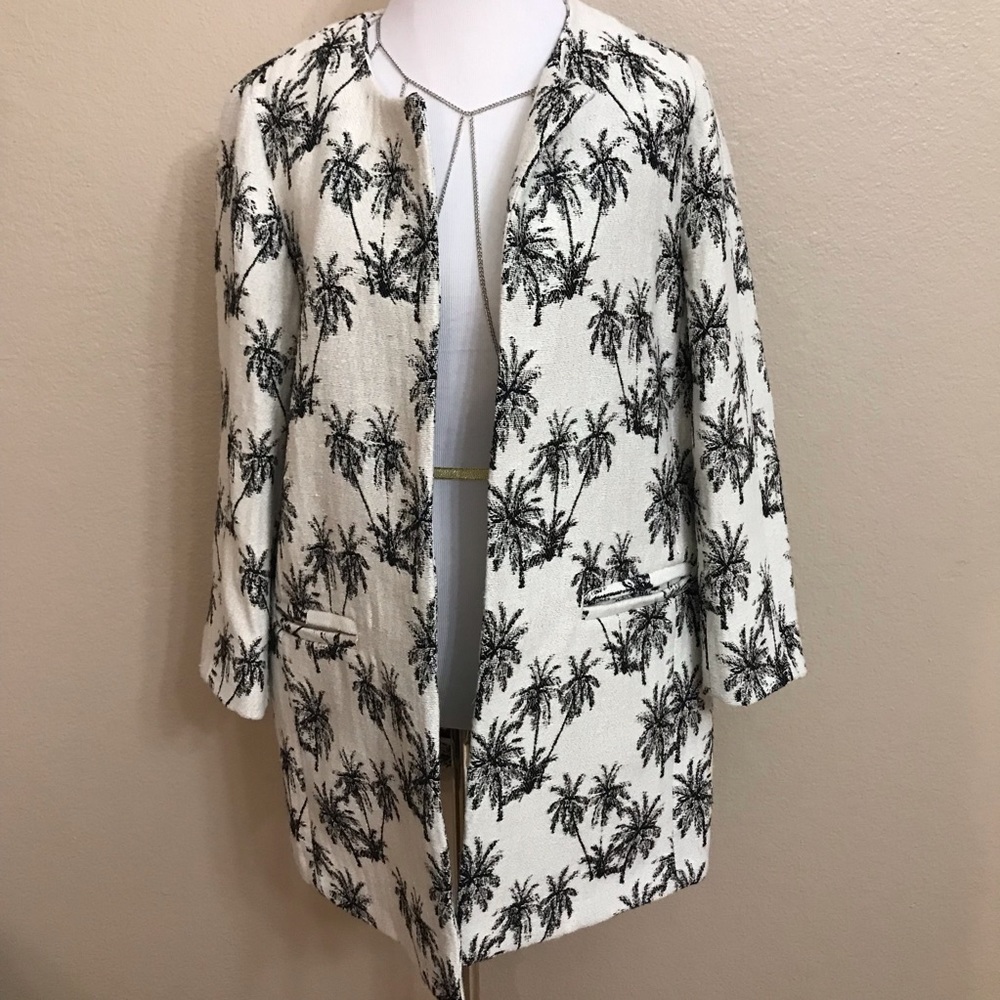 Zara Basic collection palm tree blazer
